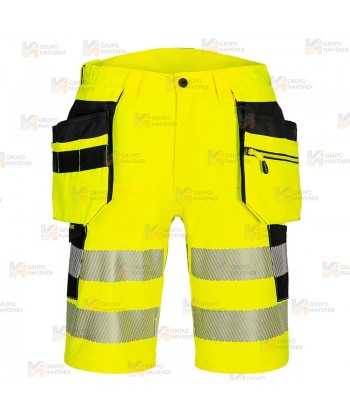 Bermudas DX4 de alta visibilidad, con bolsillos desmontables