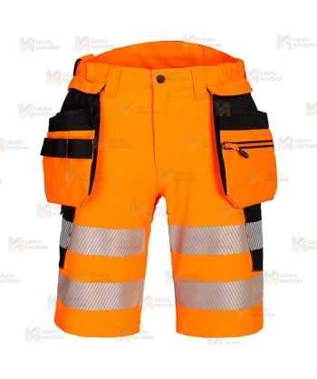 Bermudas DX4 de alta visibilidad, con bolsillos desmontables