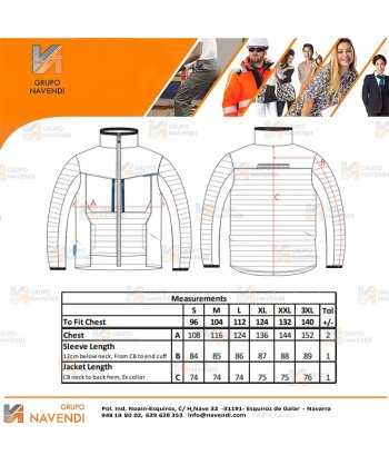 Softshell multi elástico, bicolor y acolchado