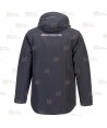 Parka bicolor, impermeable, multielástica con capucha