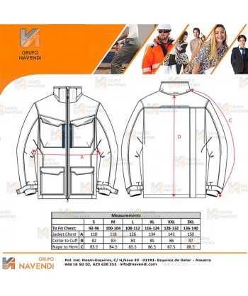 Parka bicolor, impermeable, multielástica con capucha