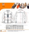 Parka bicolor, impermeable, multielástica con capucha