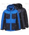 Parka bicolor, impermeable, multielástica con capucha