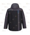 Parka bicolor, impermeable, multielástica con capucha