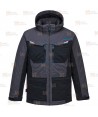 Parka bicolor, impermeable, multielástica con capucha