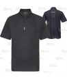 Polo monocolor de manga corta transpirable color negro