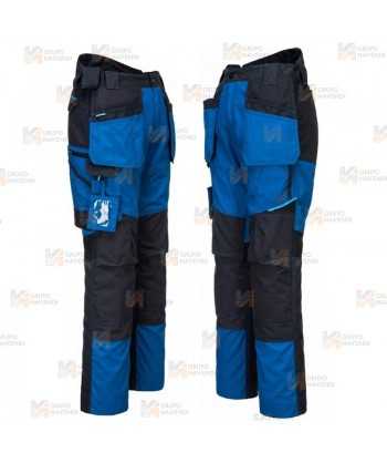 Pantalones de trabajo bicolor, multielásticos con refuerzos