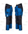 Pantalones de trabajo bicolor, multielásticos con refuerzos