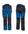 Pantalones de trabajo bicolor, multielásticos con refuerzos