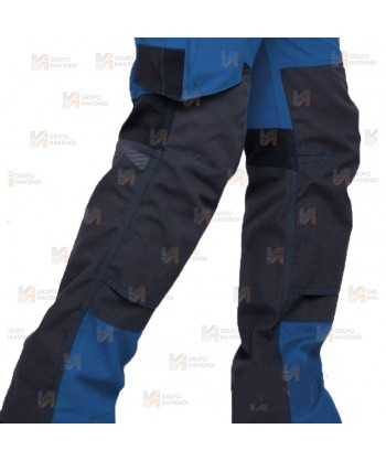 Pantalones de trabajo bicolor, multielásticos con refuerzos