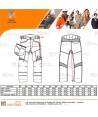 Pantalones de trabajo bicolor, multielásticos con refuerzos