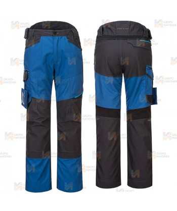 Pantalones de trabajo bicolor, multielásticos con refuerzos
