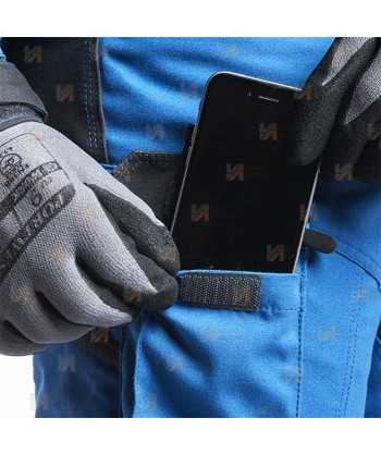 Pantalones de trabajo bicolor, multielásticos con refuerzos