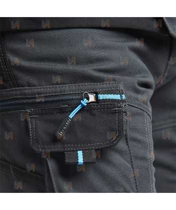 Pantalones de trabajo bicolor, multielásticos con refuerzos