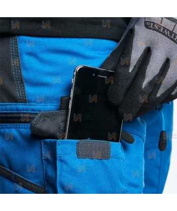 Pantalones de trabajo bicolor, multielásticos con refuerzos