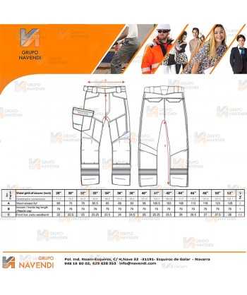 Pantalón ignífugo con tejido elástico y protección química