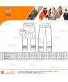 Pantalón ignífugo con tejido elástico y protección química