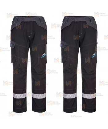 Pantalón ignífugo con tejido elástico y protección química