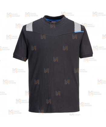 Camiseta ignífuga con tejido elástico y cintas segmentadas