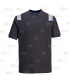 Camiseta ignífuga con tejido elástico y cintas segmentadas