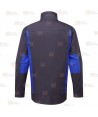 Chaqueta bicolor, bielástica diseñada para lavado industrial