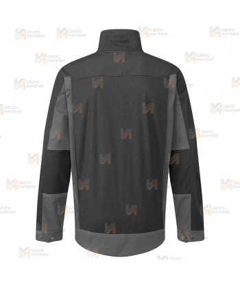 Chaqueta bicolor, bielástica diseñada para lavado industrial