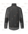 Chaqueta bicolor, bielástica diseñada para lavado industrial