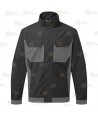 Chaqueta bicolor, bielástica diseñada para lavado industrial