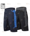Bermudas bicolor, bielásticas para lavado industrial