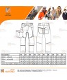 Pantalón bicolor, bielástico para lavado industrial