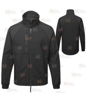 Chaqueta softshell WX2 con materiales ecológicos color negro