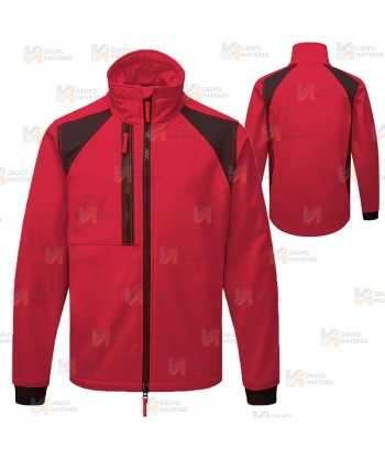 Chaqueta softshell WX2 con materiales ecológicos color rojo