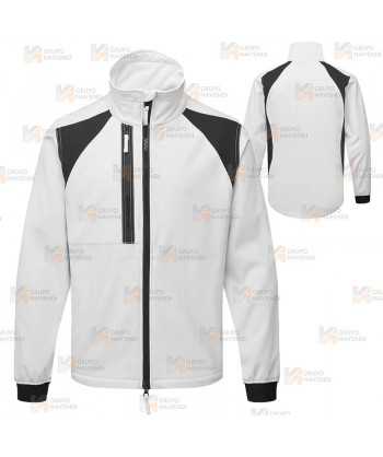 Chaqueta softshell WX2 con materiales ecológicos color blanco