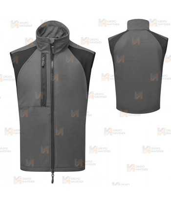 Chaleco softshell WX2 con materiales ecológicos color gris