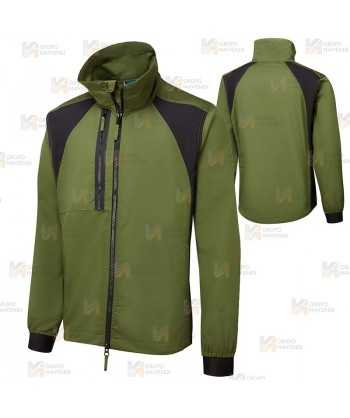 Chaqueta elástica de trabajo WX2 Stretch con materiales ecológicos color verde oliva
