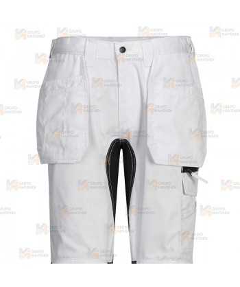 Pantalón de trabajo con refuerzos WX2 con materiales ecológicos en color blanco