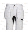 Pantalón de trabajo con refuerzos WX2 con materiales ecológicos en color blanco