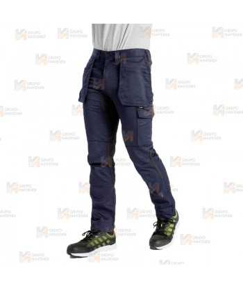 Pantalón de trabajo con refuerzos WX2 con materiales ecológicos en color azul marino