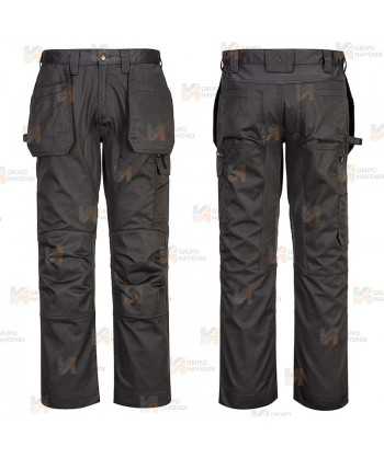 Pantalón de trabajo con refuerzos WX2 con materiales ecológicos en color negro