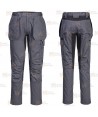 Pantalón de trabajo con refuerzos WX2 con materiales ecológicos en color gris