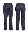Pantalón de trabajo con refuerzos WX2 con materiales ecológicos en color azul marino