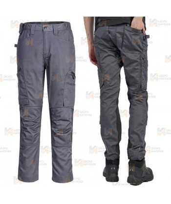 Pantalón de trabajo con refuerzos WX2 con materiales ecológicos color gris