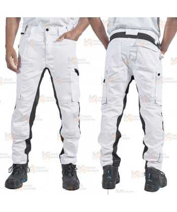 Pantalón de trabajo con refuerzos WX2 con materiales ecológicos color blanco