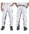 Pantalón de trabajo con refuerzos WX2 con materiales ecológicos color blanco