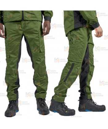 Pantalón de trabajo con refuerzos WX2 con materiales ecológicos color verde oliva