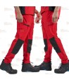 Pantalón de trabajo muy ligeros WX2 con materiales ecológicos color rojo