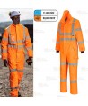 Buzo de alta visibilidad con membrana impermeable y transpirable