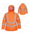 Parka de alta visibilidad acolchada para mujer