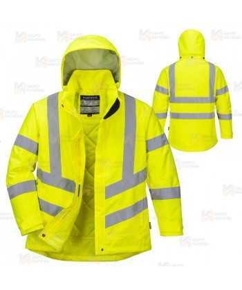 Parka de alta visibilidad acolchada para mujer