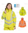 Parka de alta visibilidad acolchada para mujer